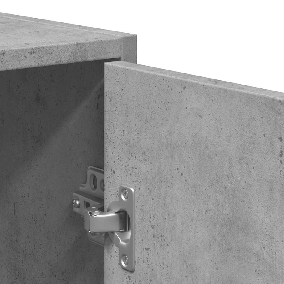 Armario de baño con espejo madera de ingeniería gris