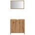 Mueble de baño con espejo de madera ingeniería roble