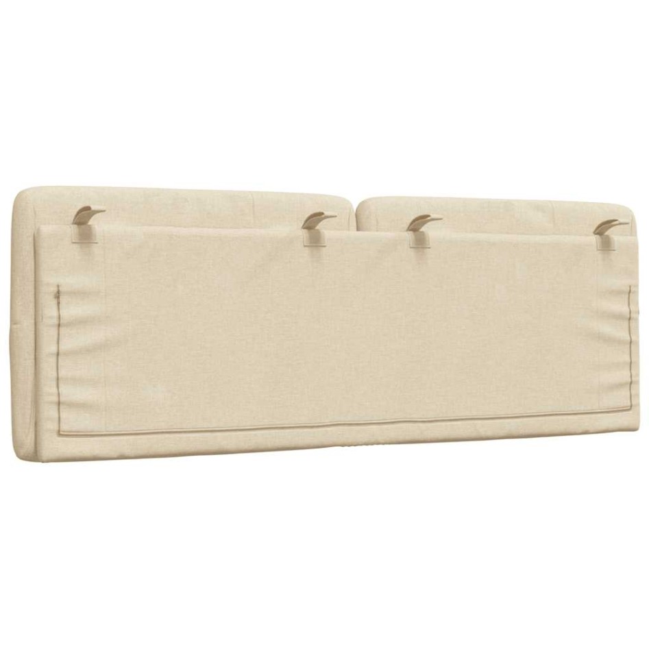 Cabecero de cama acolchado tela crema 140