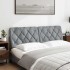 Cabecero de cama acolchado tela gris claro 160