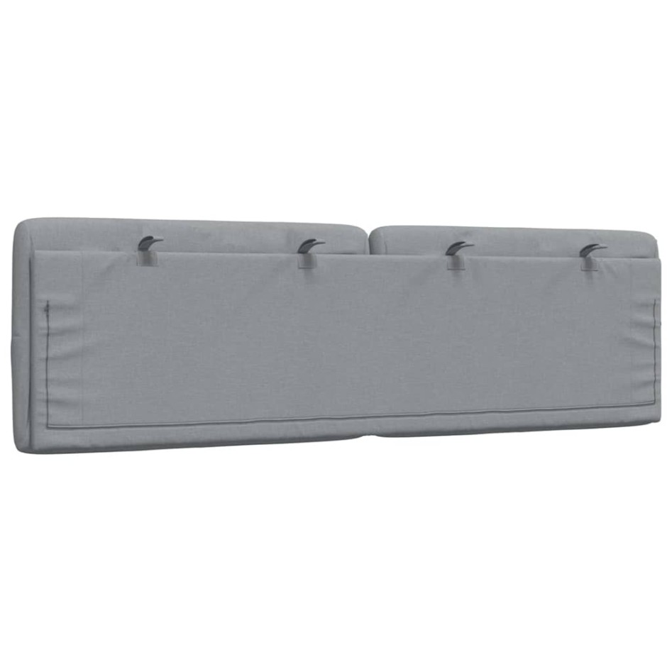 Cabecero de cama acolchado tela gris claro 160