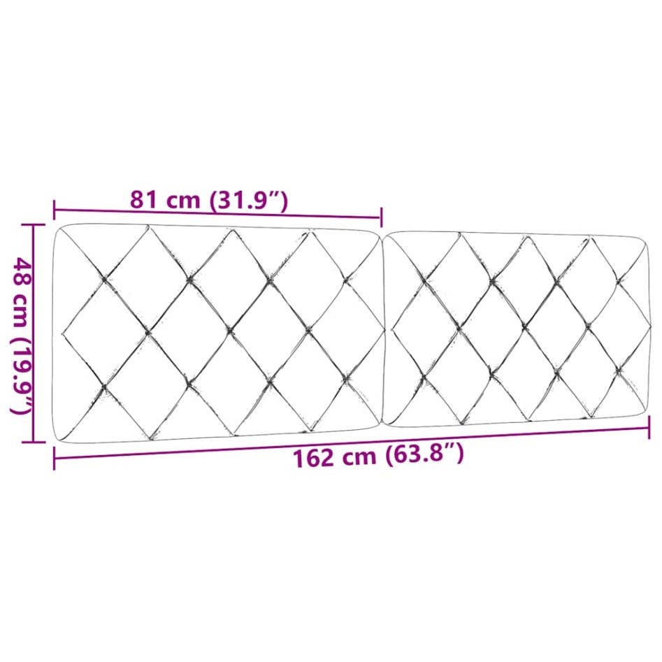 Cabecero de cama acolchado tela gris claro 160