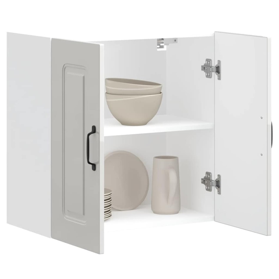 Armario de pared de cocina Kalmar blanca de alto