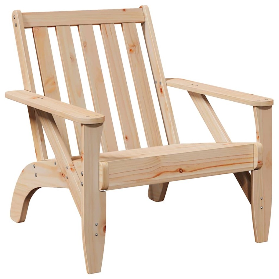 Silla adirondack de jardín madera maciza pino 75x77x77