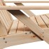 Silla adirondack de jardín madera maciza pino 75x77x77