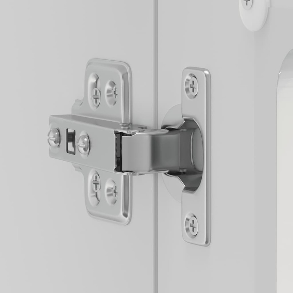 Armario pared cocina puerta cristal Lucca blanca alto