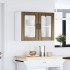 Armario pared cocina puerta de cristal Lucca roble