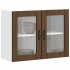 Armario pared cocina puerta de cristal Lucca roble