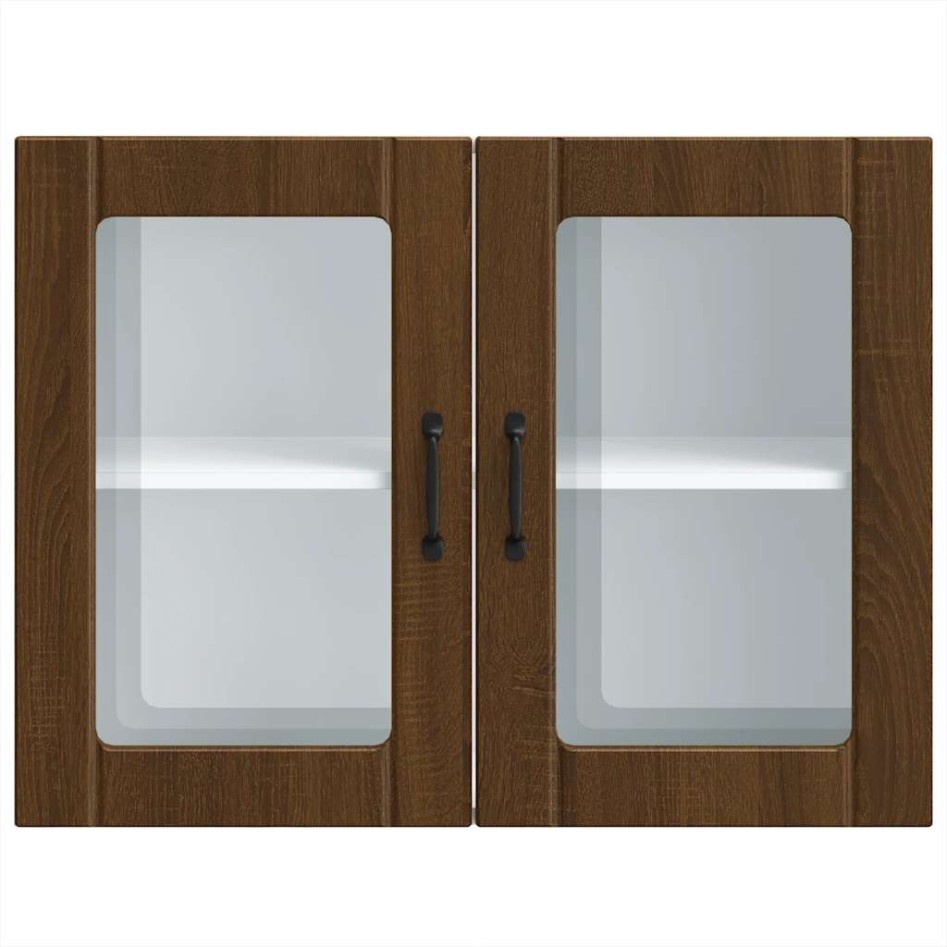 Armario pared cocina puerta de cristal Lucca roble