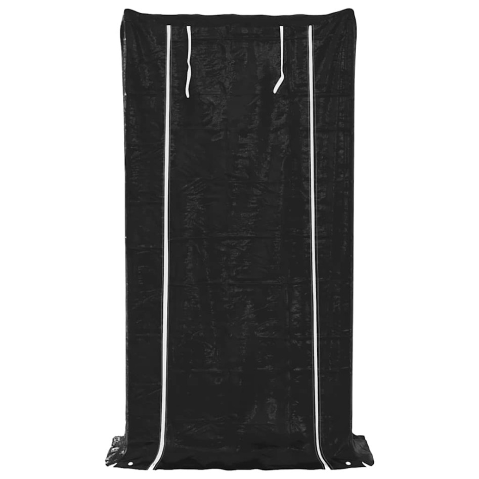 Leñero con protector de lluvia 100x40x200 cm acero