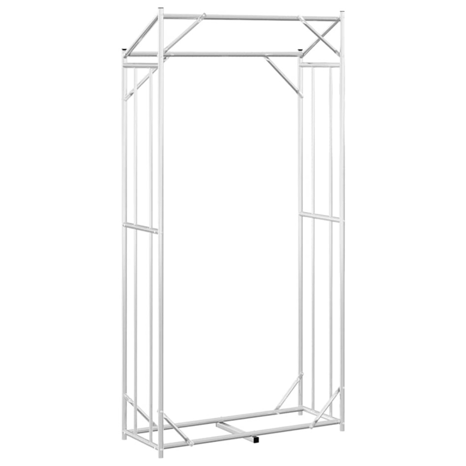 Leñero con protector de lluvia 100x40x200 cm acero