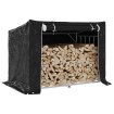 Leñero cubierta lluvia 150,5x100,5x110,5 cm acero galvanizado