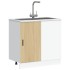 Mueble bajo para fregadero madera contrachapada roble