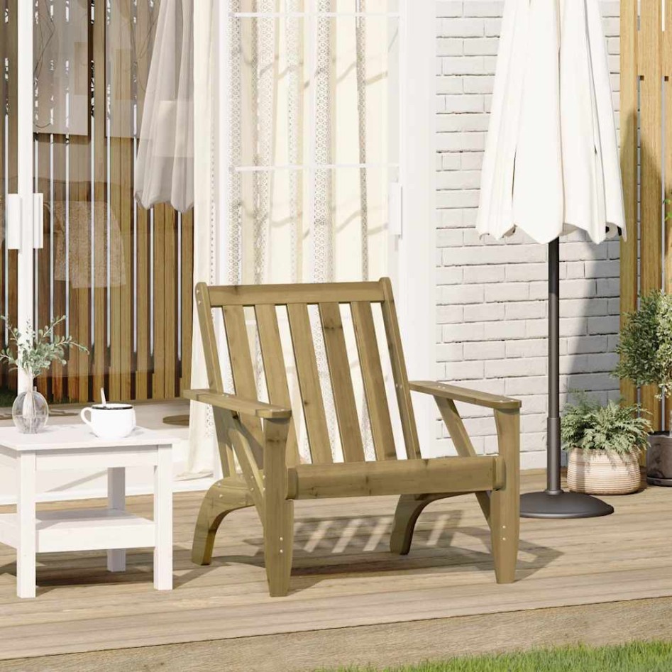 Silla adirondack de jardín madera de pino impregnada