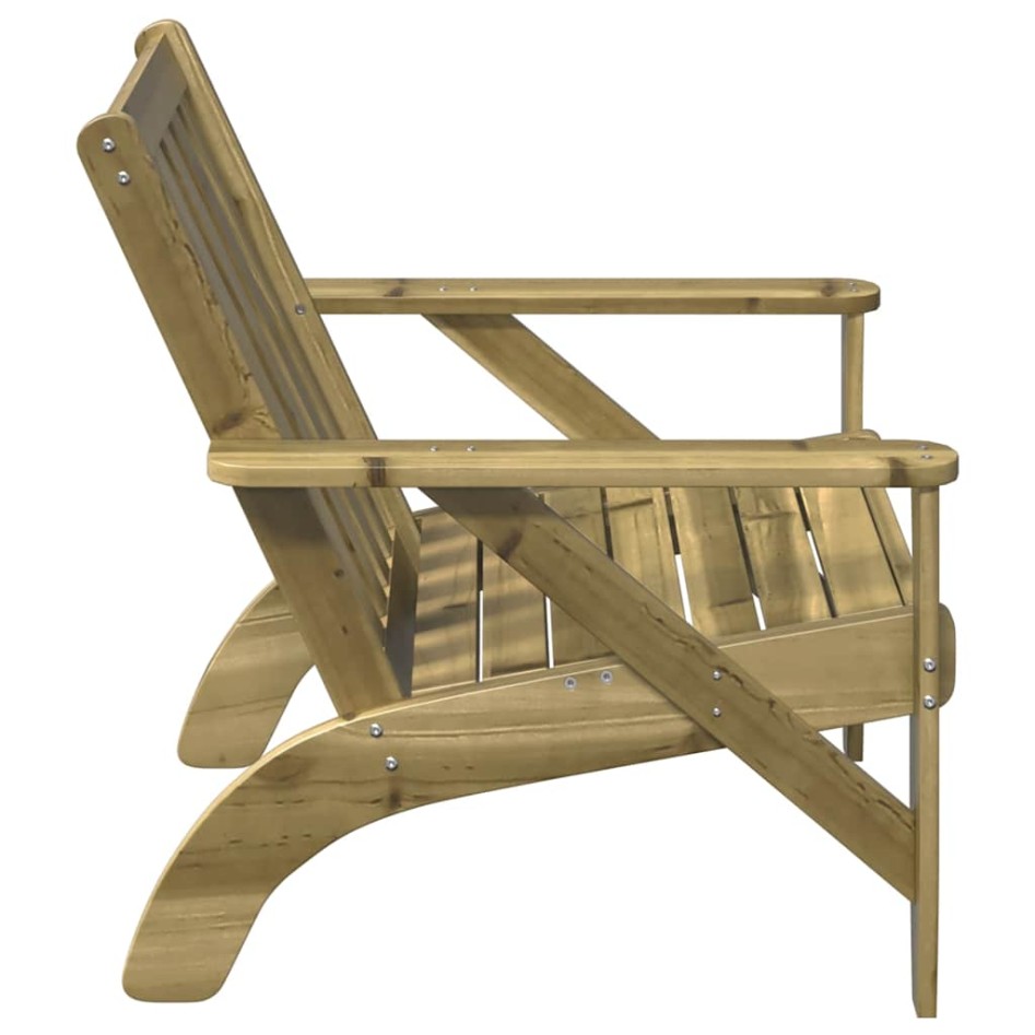 Silla adirondack de jardín madera de pino impregnada