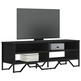 Mueble de TV madera de ingeniería negro 122x34x41