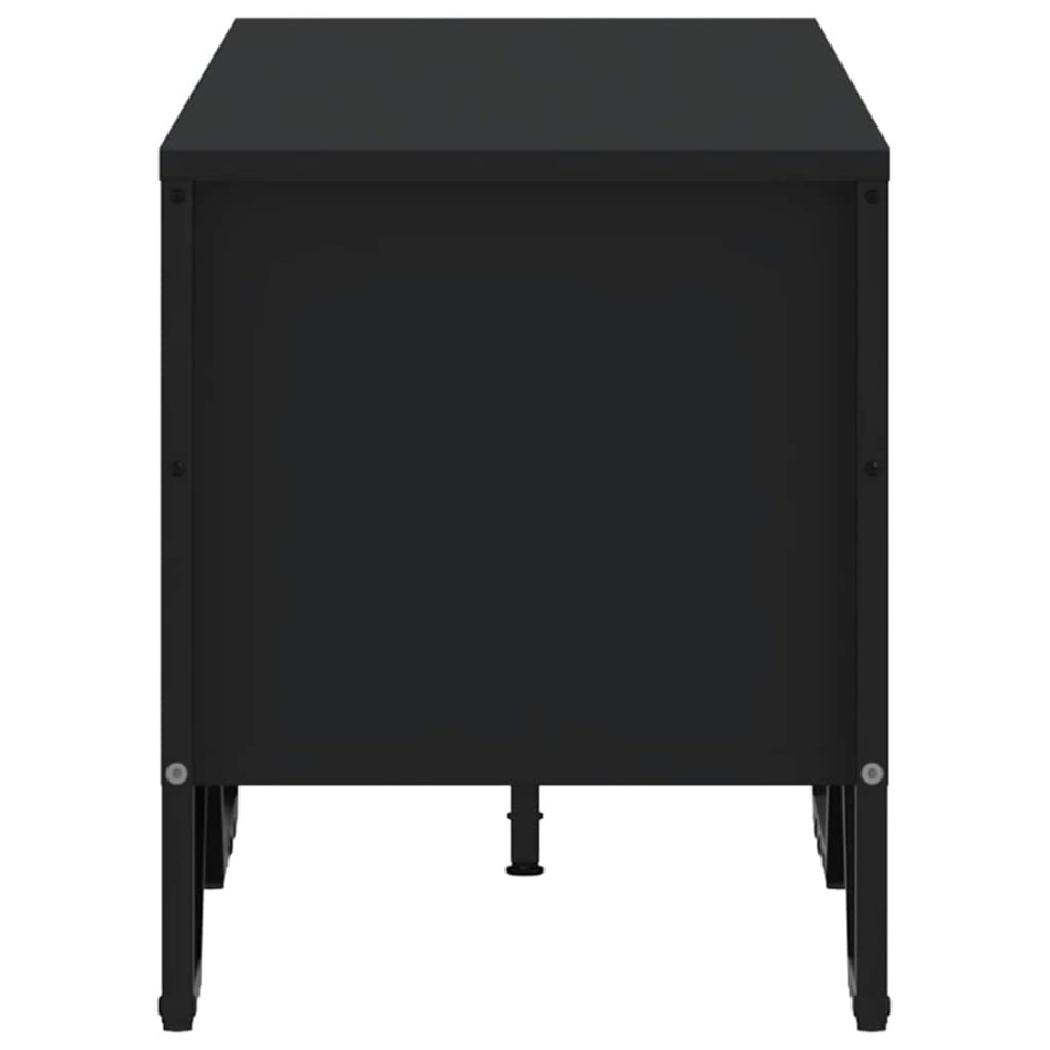 Mueble de TV madera de ingeniería negro 122x34x41
