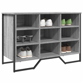 Zapatero de madera de ingeniería gris Sonoma 90x38x61,5