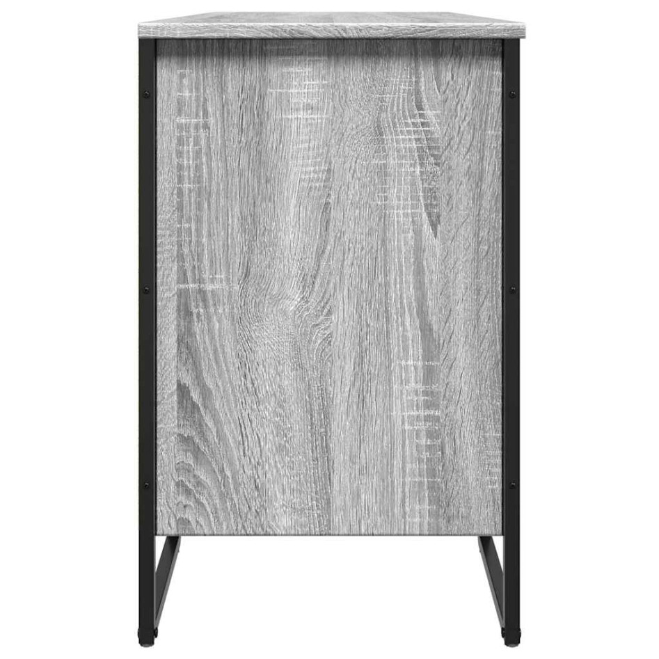 Zapatero de madera de ingeniería gris Sonoma 90x38x61,5