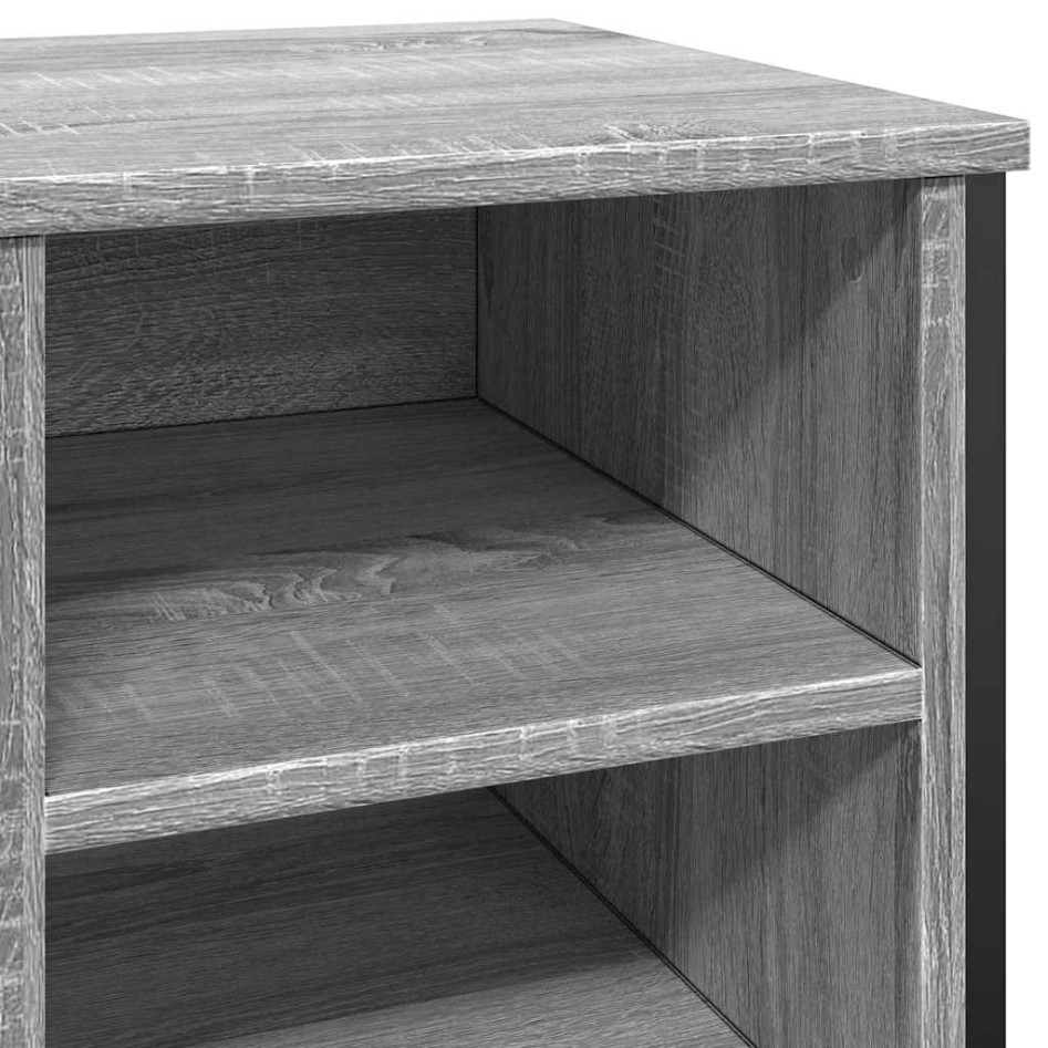 Zapatero de madera de ingeniería gris Sonoma 90x38x61,5