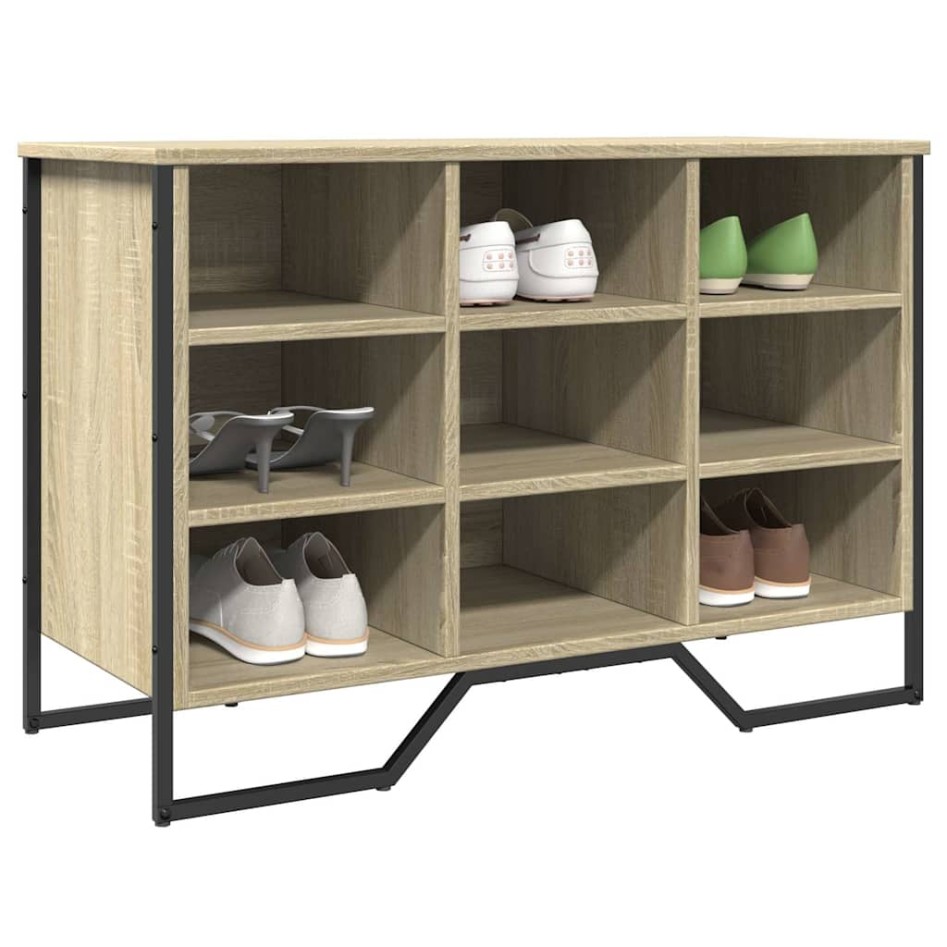 Zapatero de madera de ingeniería roble Sonoma 90x38x61,5