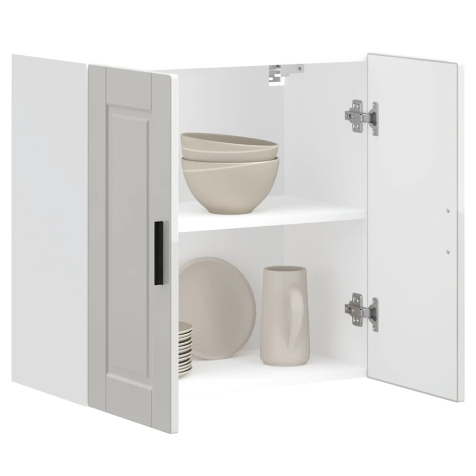 Armario pared cocina Porto madera ingeniería blanca alto