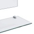 Espejo de pared con estante de vidrio templado 100x60