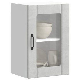 Armario de pared para cocina puerta cristal Lucca gris