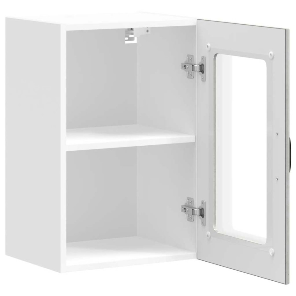 Armario de pared para cocina puerta cristal Lucca gris