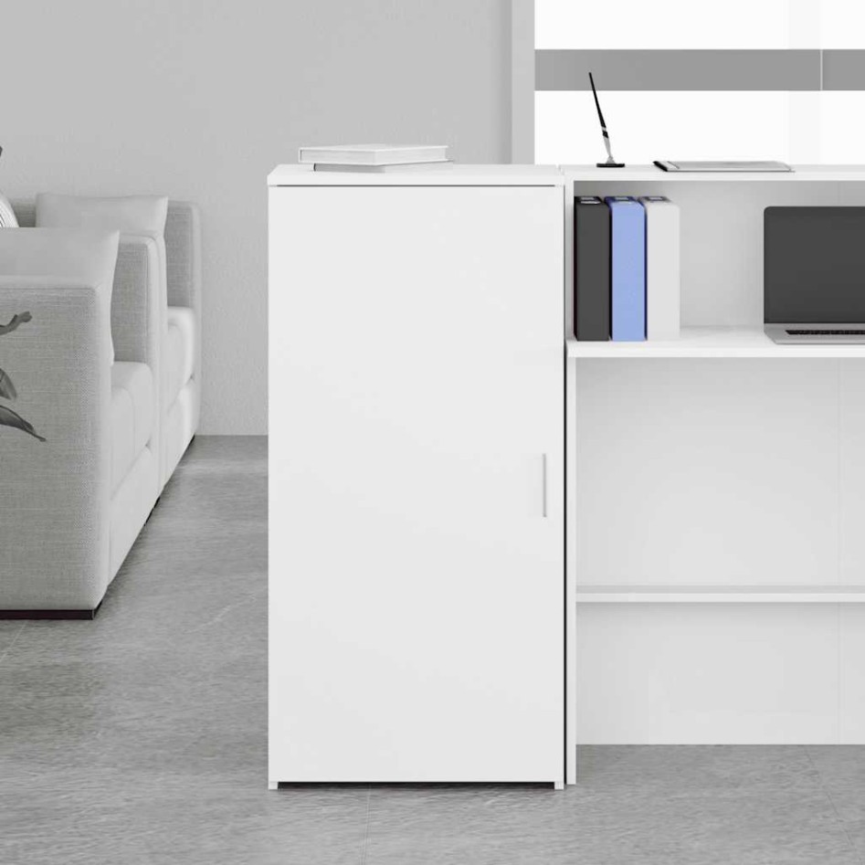 Armario de madera de ingeniería blanco 50x45x103,5