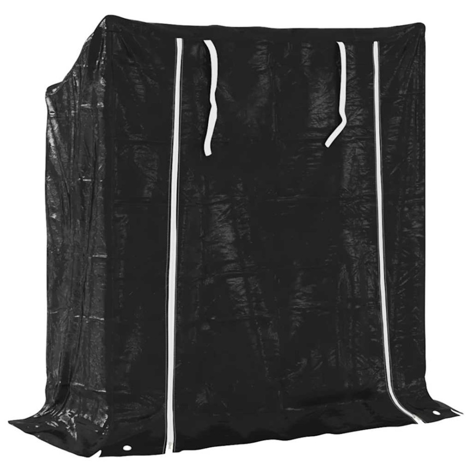 Leñero cubierta lluvia 100,5x40,5x110,5 cm acero