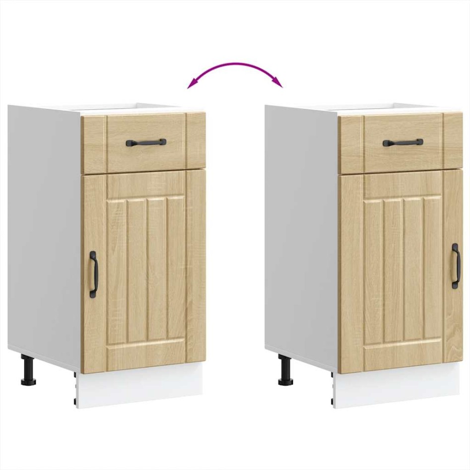 Mueble bajo de cocina Lucca roble