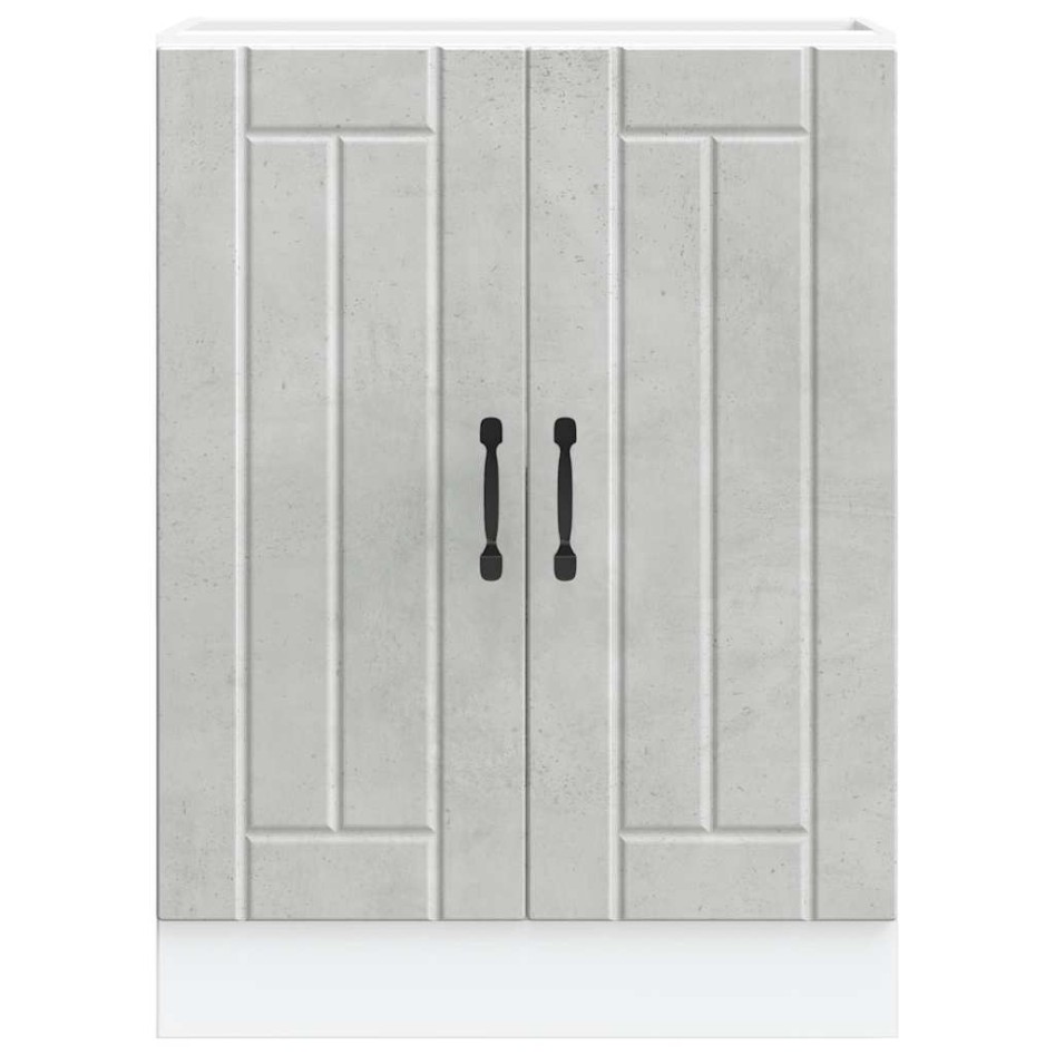 Mueble bajo fregadero Lucca madera contrachapada gris