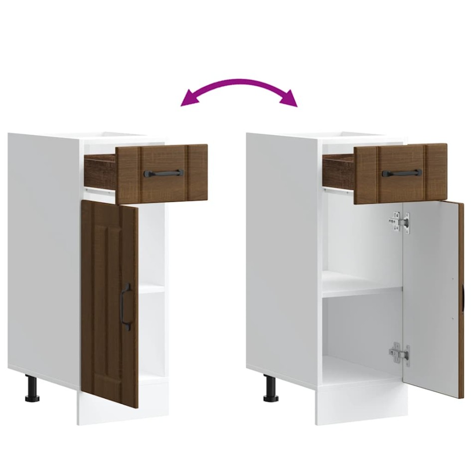 Mueble bajo de cocina Lucca roble