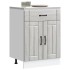 Mueble bajo de cocina Lucca madera contrachapada gris