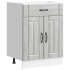 Mueble bajo de cocina Lucca madera contrachapada gris