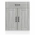 Mueble bajo de cocina Lucca madera contrachapada gris