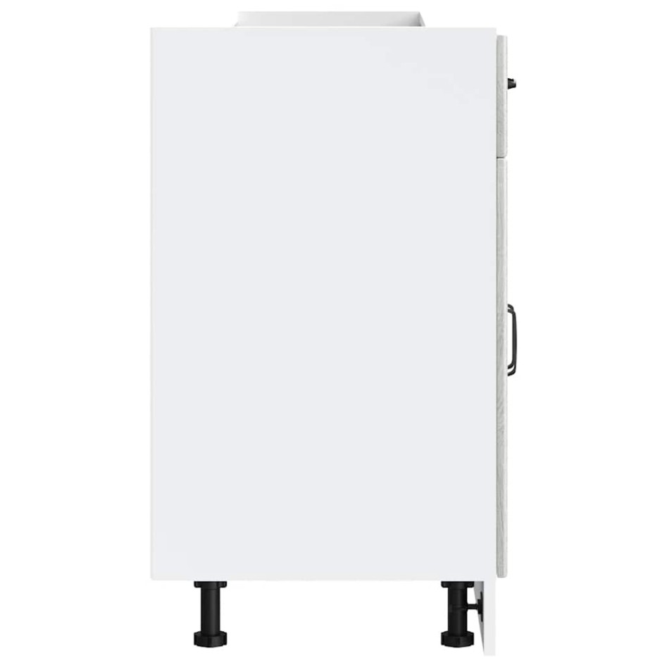 Mueble bajo de cocina Lucca madera contrachapada gris