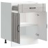 Mueble bajo de cocina Lucca madera contrachapada gris