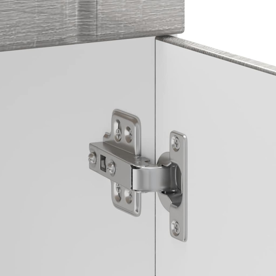 Mueble bajo de cocina Lucca madera contrachapada gris