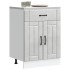 Mueble bajo de cocina Lucca madera contrachapada gris