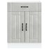 Mueble bajo de cocina Lucca madera contrachapada gris
