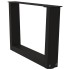 Patas para mesa de comedor forma V 2 uds negro 50x(30-31,3)