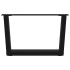 Patas para mesa de comedor forma V 2 uds negro 50x(30-31,3)