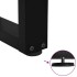 Patas para mesa de comedor forma V 2 uds negro 50x(30-31,3)