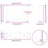 Patas para mesa de comedor forma V 2 uds negro 50x(30-31,3)