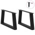 Patas para mesa de comedor forma V 2 uds negro 60x(30-31,3)