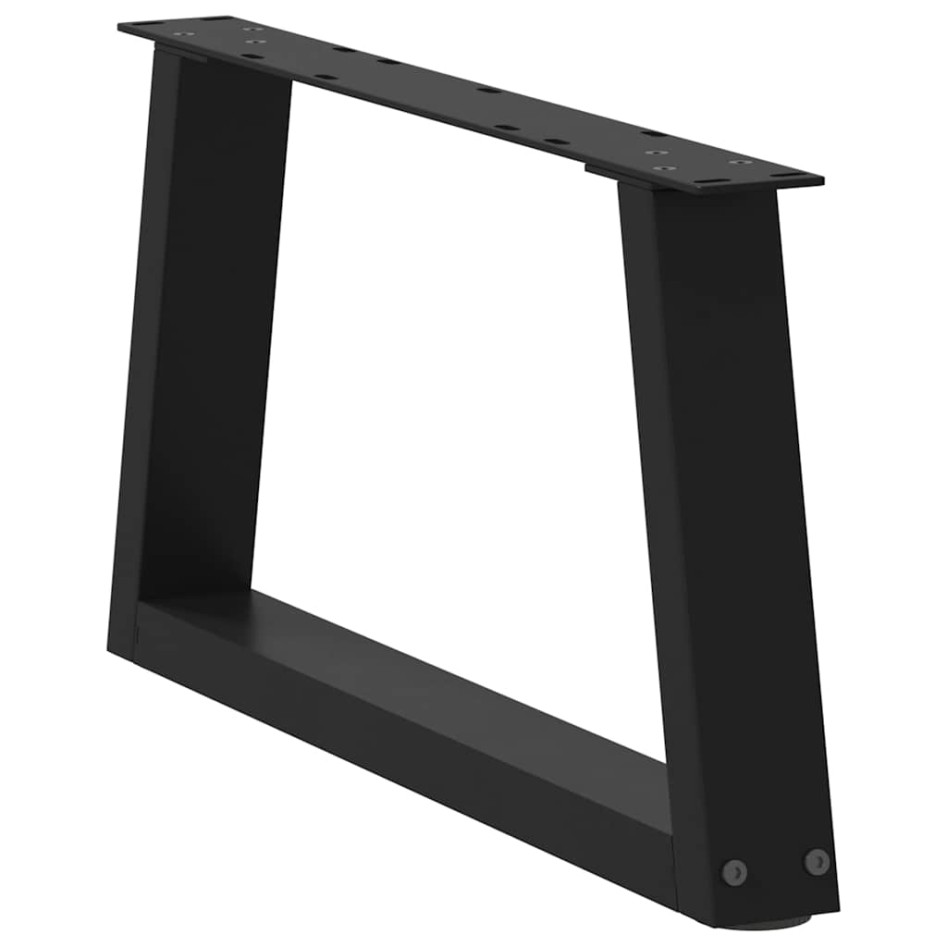 Patas para mesa de comedor forma V 2 uds negro 60x(30-31,3)