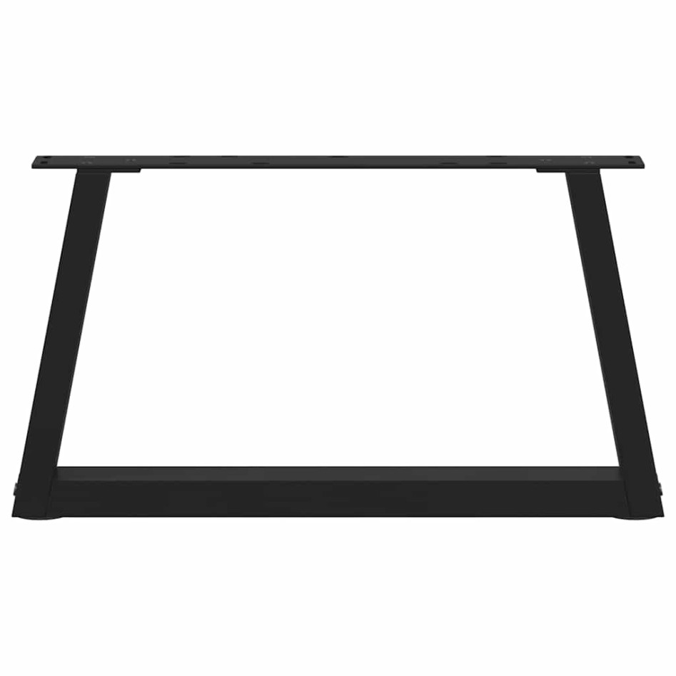 Patas para mesa de comedor forma V 2 uds negro 60x(30-31,3)