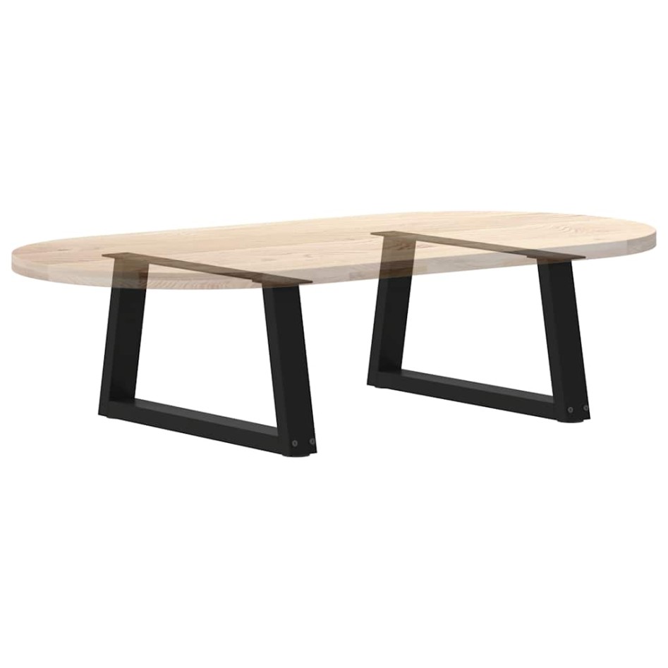 Patas para mesa de comedor forma V 2 uds negro 60x(30-31,3)